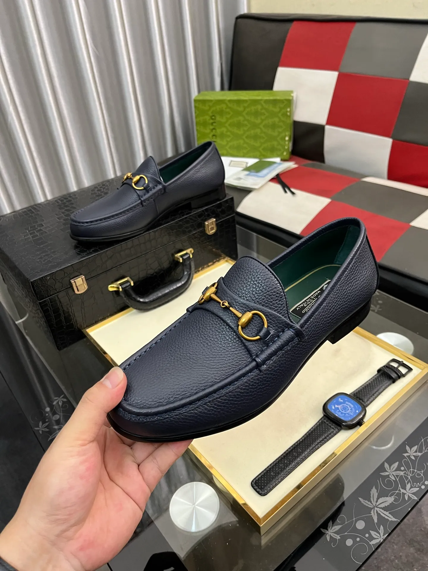 Men's Men's Shoes 💰540⌚️⌚️【GUCCI】The most popular classic Gucci leather shoes. Synchronized with the official website, the upper is made of Italian first-layer cowhide ➕cowhide lining, with unique brand and unique craftsmanship. Highlighting the hot style of the new year. Stop hesitating, stop wandering, get it now. Digital: 38--444️⃣colors available